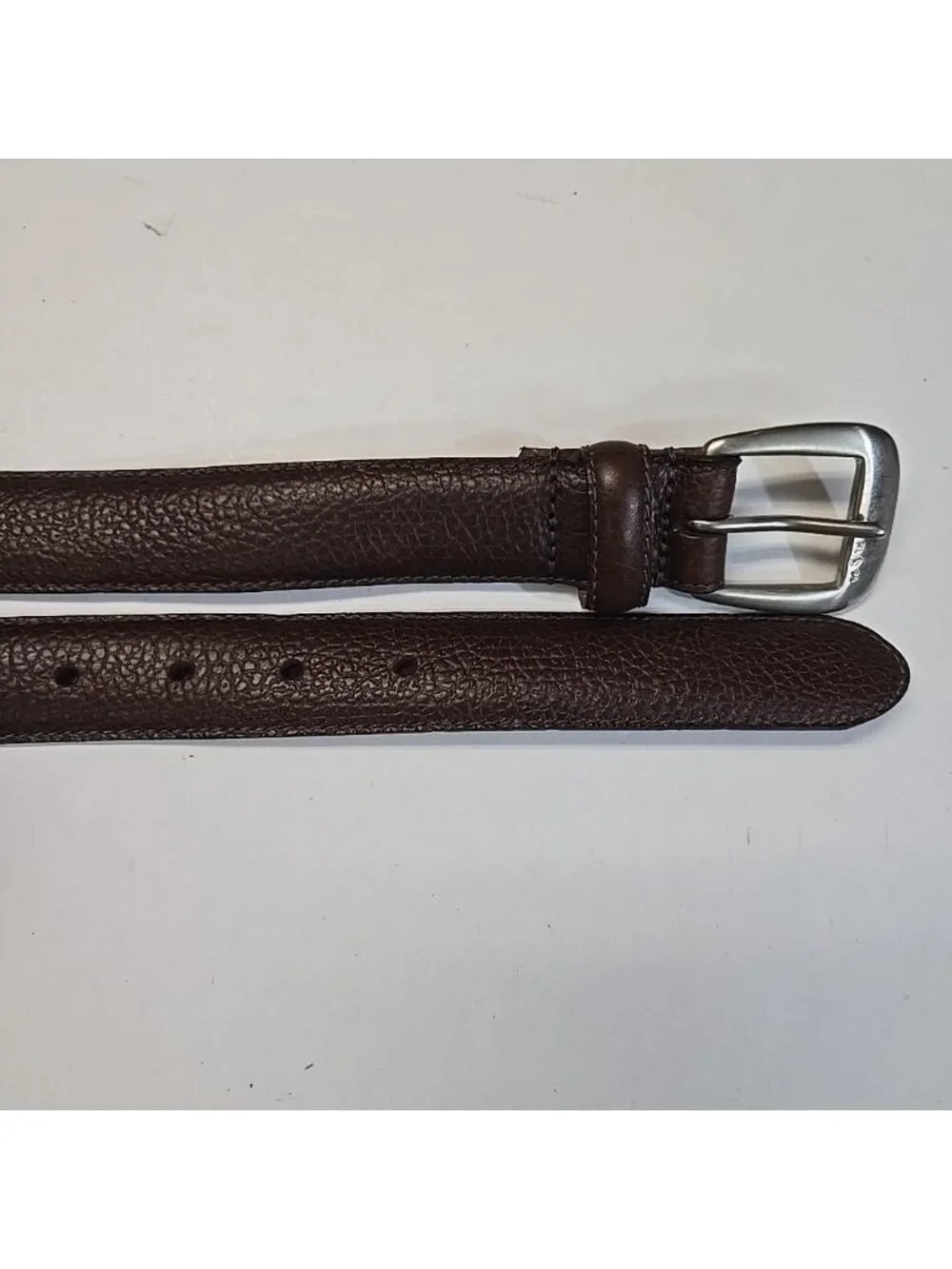 NWT Polo Ralph Lauren Pebbled Leather Belt Mens Size 40 Brown Leather